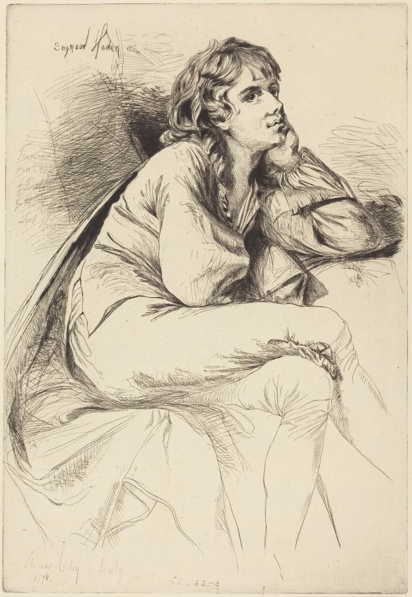 Thomas Haden of Derby by Francis Seymour Haden; Joseph Wright, print, 1864