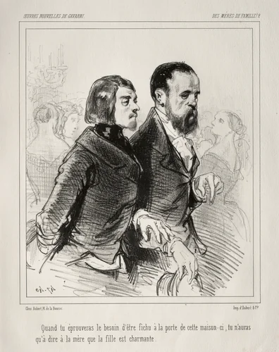Des Mères de Famille! by Paul Gavarni, print, 1847-1848