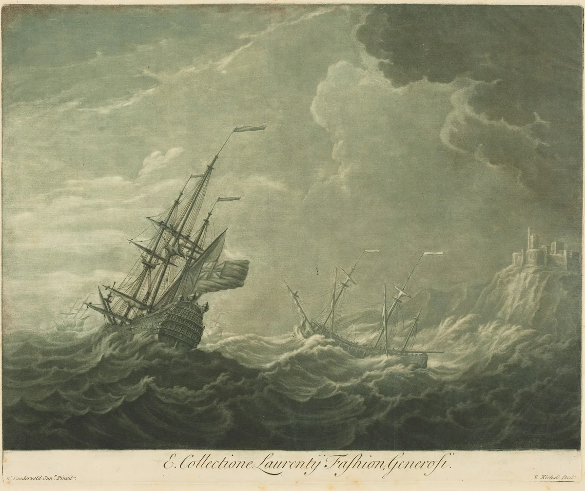 Shipping Scene from the Collection of Lawrence Fashion by Elisha Kirkall
Willem van de Velde the Younger, portfolio, 1682-1742