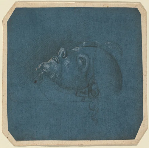 Head of Saint John the Baptist by Francesco Marmitta, drawing, 1400-1499