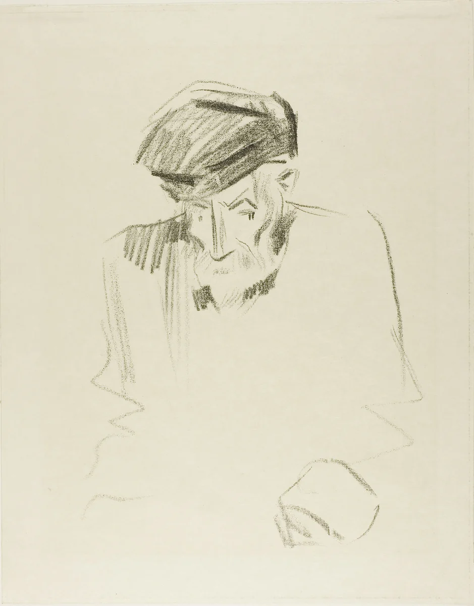 Portrait of Renoir, Second Plate by Jean-Louis Forain, print, 1905