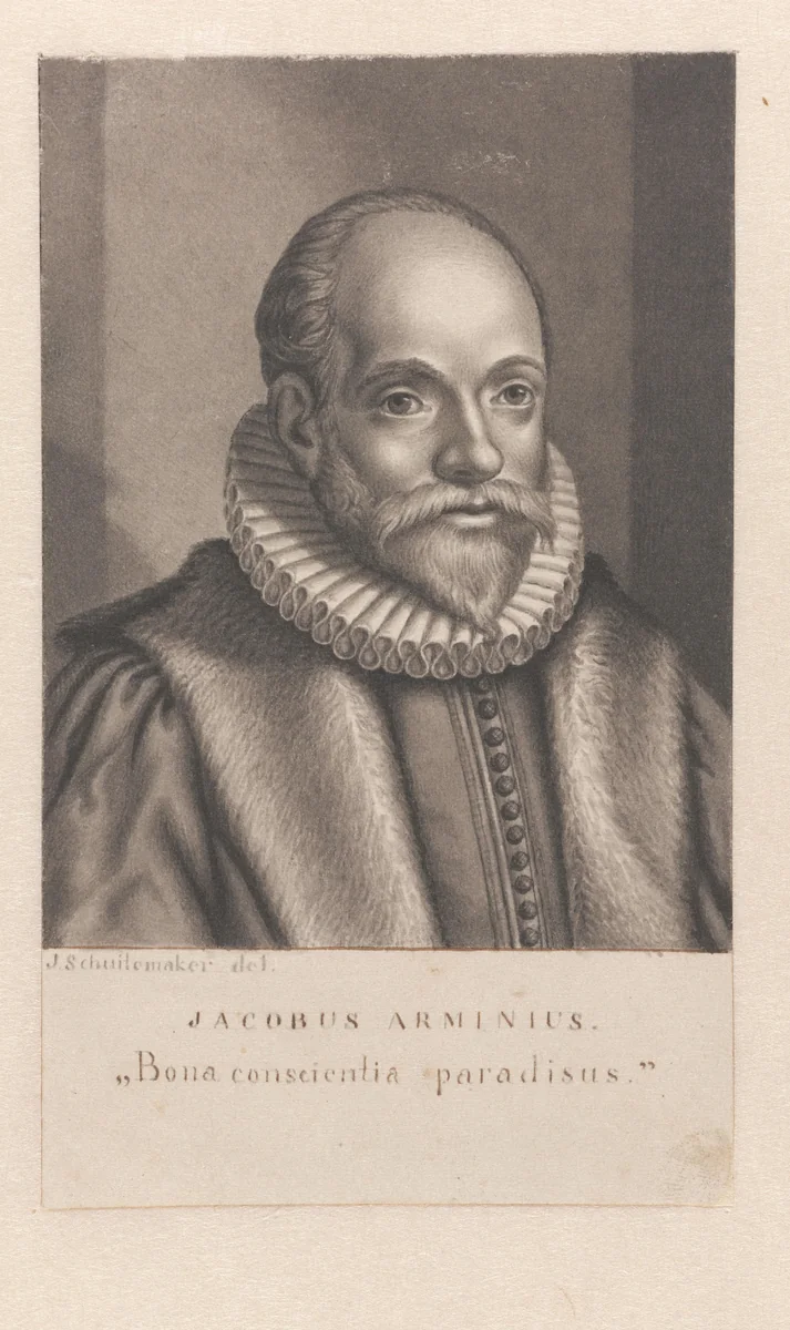 Portret van Jacobus Arminius by Jan Schuitemaker, drawing, 1800-1900
