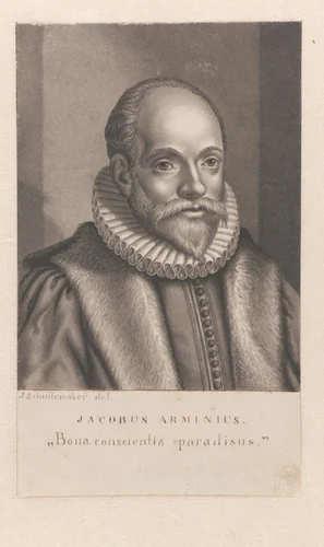 Portret van Jacobus Arminius by Jan Schuitemaker, drawing, 1800-1900