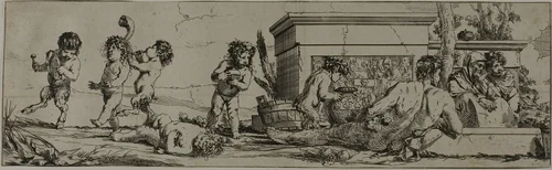 Bacchanal by Giulio Carpioni, print, 1633-1678