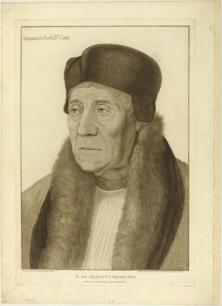 Archbishop Warham by Francesco Bartolozzi, print, 1795