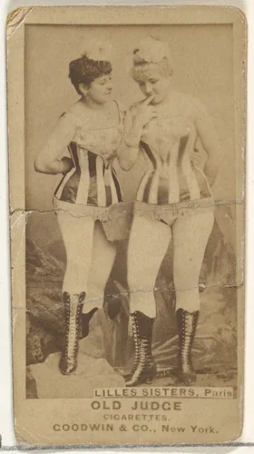 Lilles Sisters, Paris, from the Actors and Actresses series (N171) for Old Judge Cigarettes by Goodwin & Company, photograph, 1886-1890