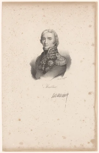 Portret van André Masséna by anonymous, print, 1818-1842