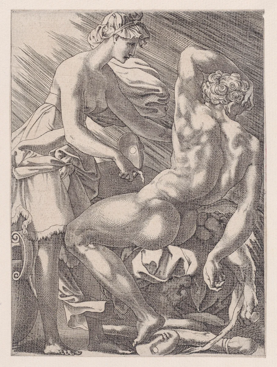 Hercules and Deianira by René Boyvin, print, 1525-1600