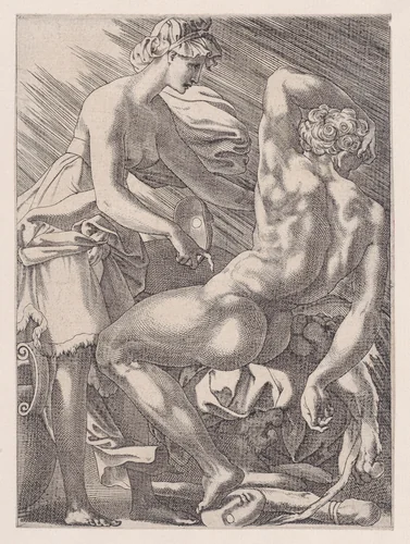 Hercules and Deianira by René Boyvin, print, 1525-1600