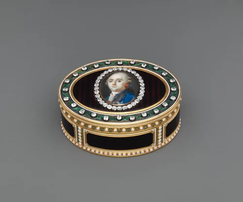 Snuffbox with portrait of Louis XVI (1754–1793), King of France by Joseph Etienne Blerzy, metalwork, 1779-1780