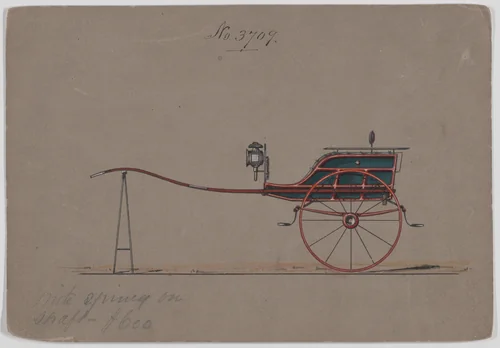 Village Cart # 3709 by Brewster & Co., drawing, 1881