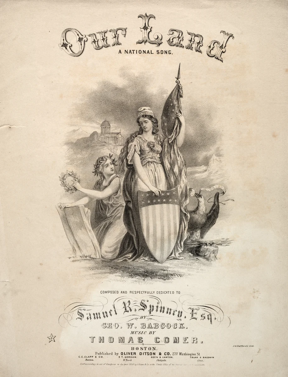 Our Land - Sheet Music Cover by Winslow Homer, print, 1853-1863