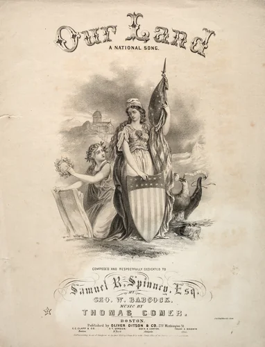 Our Land - Sheet Music Cover by Winslow Homer, print, 1853-1863