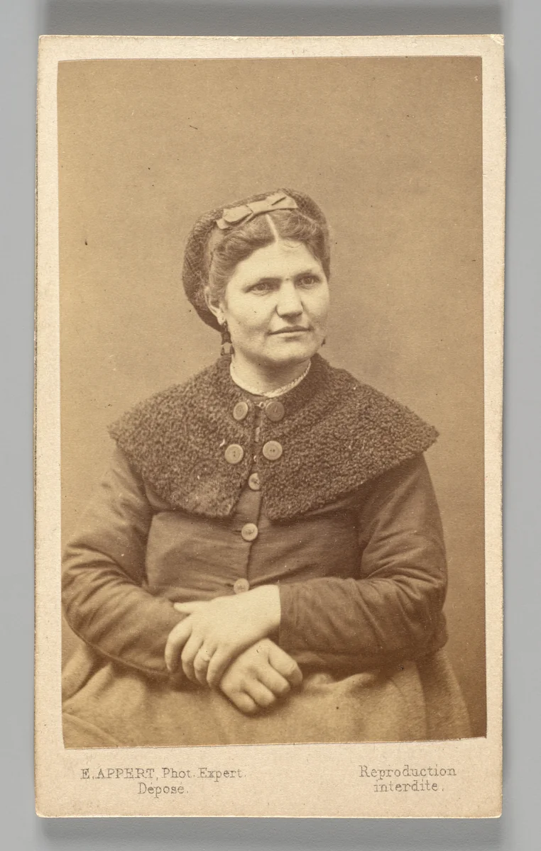 [Member of the Paris Commune: Marie Chérel, perpétuité, pillage et incendie] by Ernest Eugène Appert, photograph, 1871