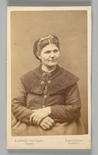 [Member of the Paris Commune: Marie Chérel, perpétuité, pillage et incendie] by Ernest Eugène Appert, photograph, 1871