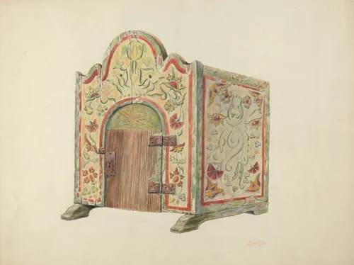 Altar Tabernacle by Cornelius Christoffels, index of american design, 1940