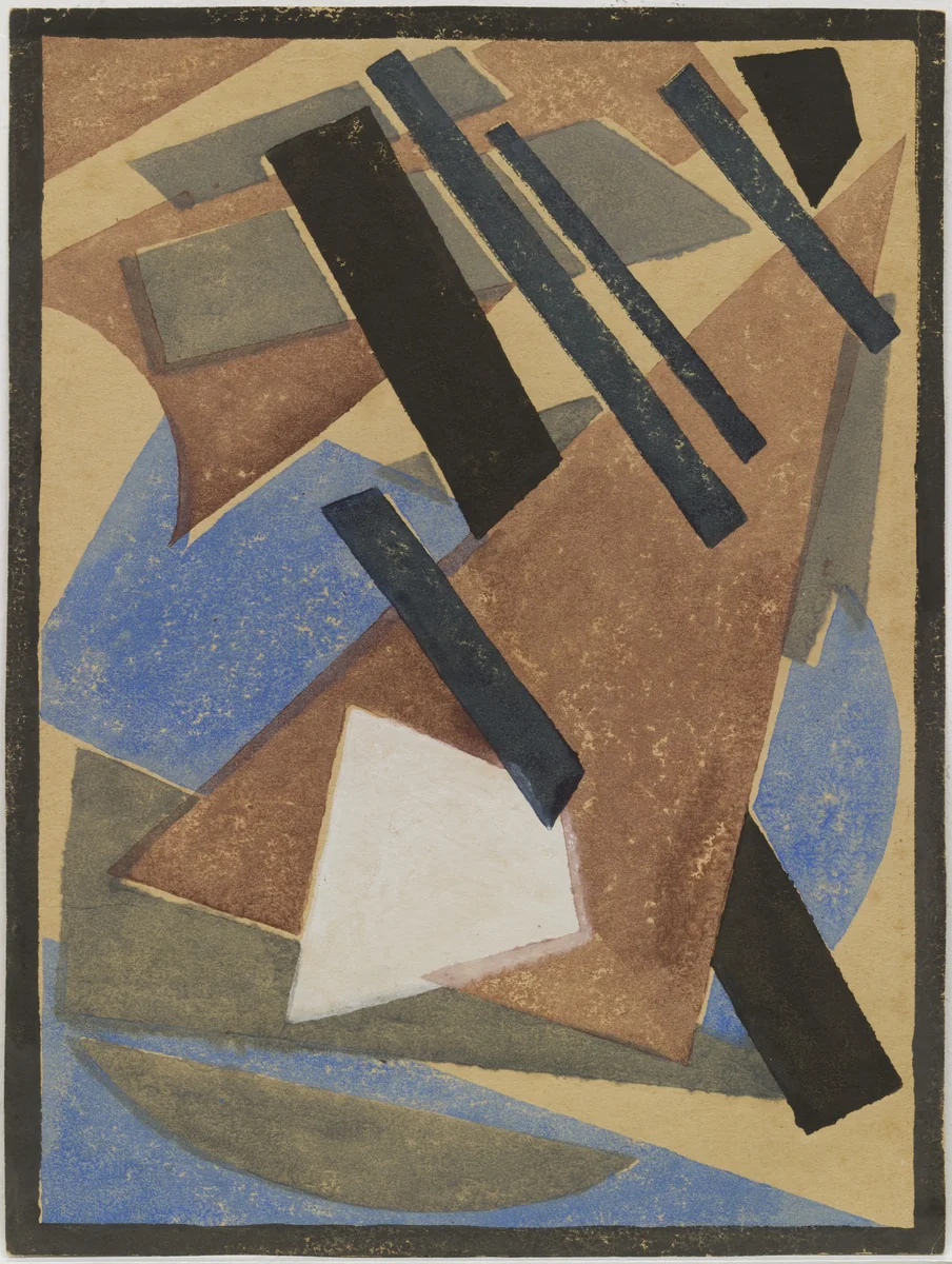Untitled from Six Prints by Liubov Popova, print, 1917