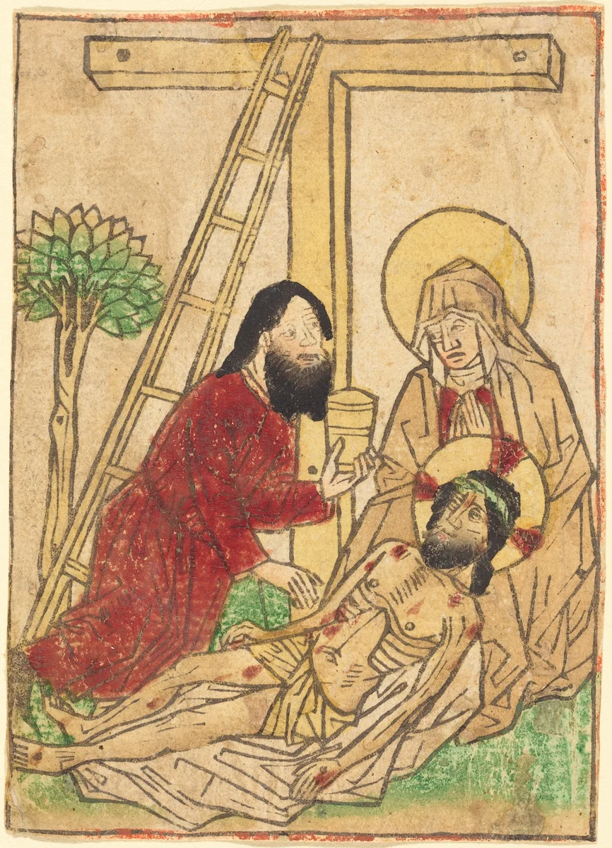 Pietà with Saint John by German 15th Century, print, 1465-1470