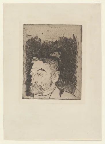Portrait of Stéphane Mallarmé by Paul Gauguin, print, 1891