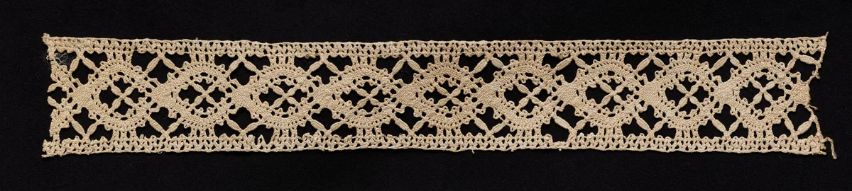 Bobbin Lace (Needlepoint Design) Insertion by Unknown, textile, 1550-1599