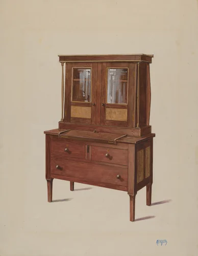 Secretary Bookcase by Rex F. Bush, index of american design, 1936