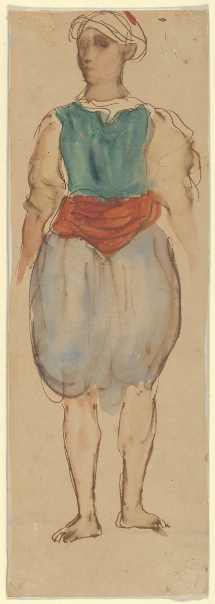 Young Moroccan, Standing by Eugène Delacroix, drawing, 1832