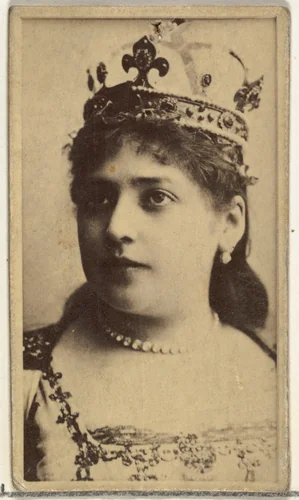 [Actress wearing crown], from the Actors and Actresses series (N145-8) issued by Duke Sons & Co. to promote Duke Cigarettes by W. Duke, Sons & Co., photograph, 1890-1895