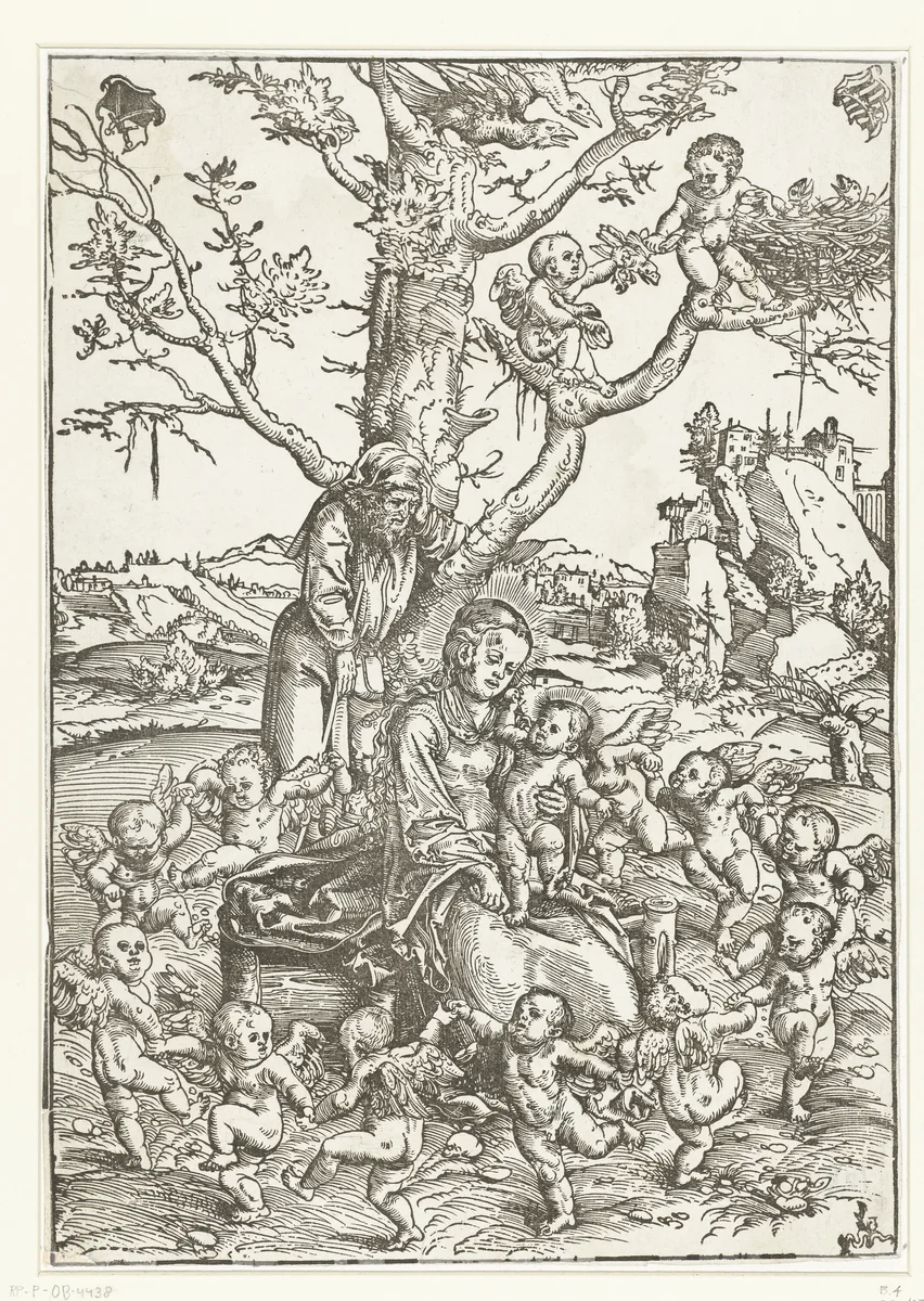 Rest on the Flight into Egypt by Unknown, print, 1509-1510