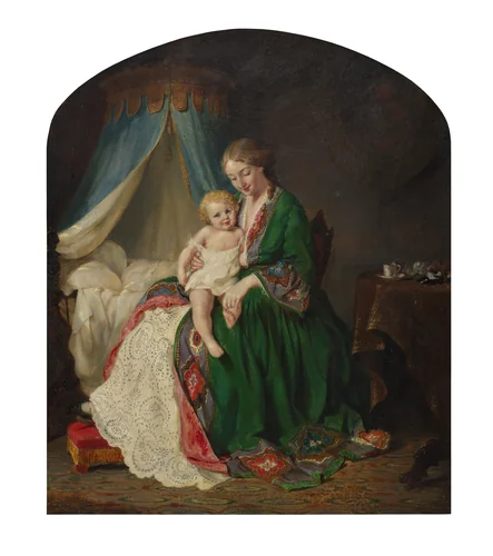 This Little Pig Went to Market by Lilly Martin Spencer, artwork, 1857