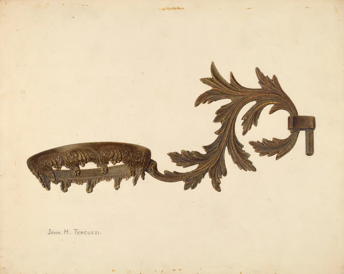 Lamp Bracket by John H. Tercuzzi, index of american design, 1940