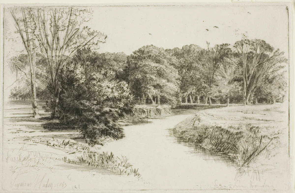 A Sunset in Ireland by Francis Seymour-Haden, print, 1863