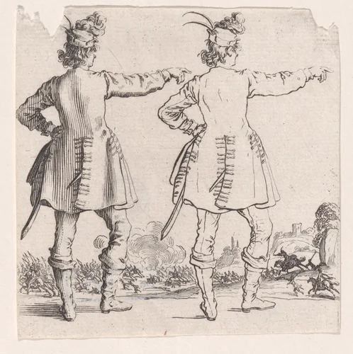 Le Turc Vu de Dos (The Turk Seen from Behind), from "Varie Figure" (Various Figures) by Jacques Callot, print, 1615-1625