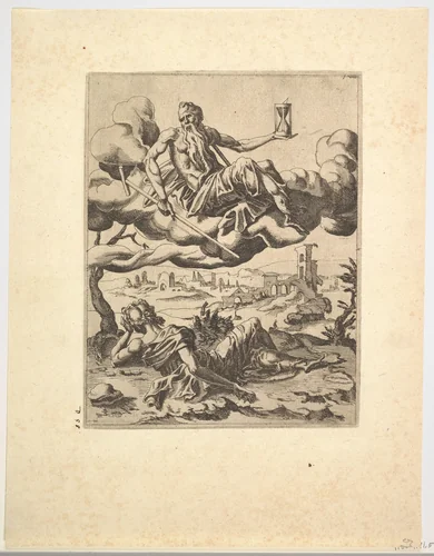 The Triumph of Time from The Triumphs of Petrarch by Dirck Volckertsz. Coornhert, print, 1543-1553