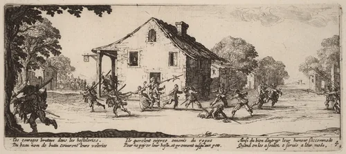 Scene of Pillage by Gerrit van Schagen; Jacques Callot, print, 1637-1647