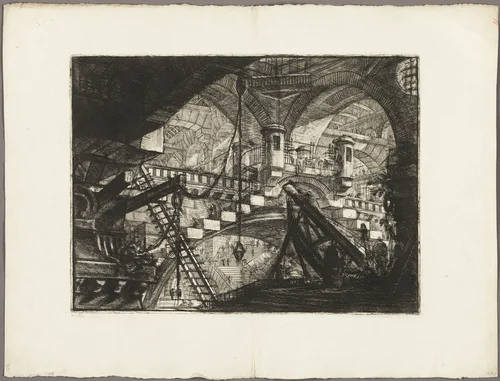 The Arch with a Shell Ornament, plate 11 from Imaginary Prisons by Giovanni Battista Piranesi, print, 1761