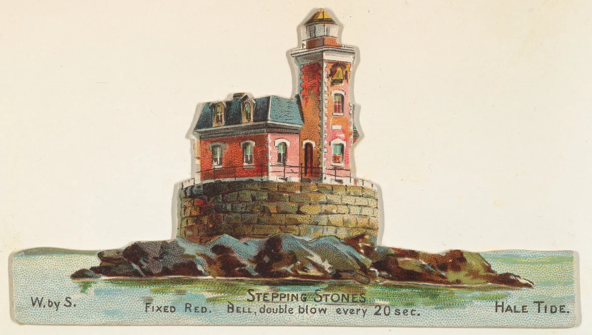 Stepping Stones, from the Lighthouses series (N119) issued by Duke Sons & Co. to promote Honest Long Cut Tobacco by W. Duke, Sons & Co., print, 1889