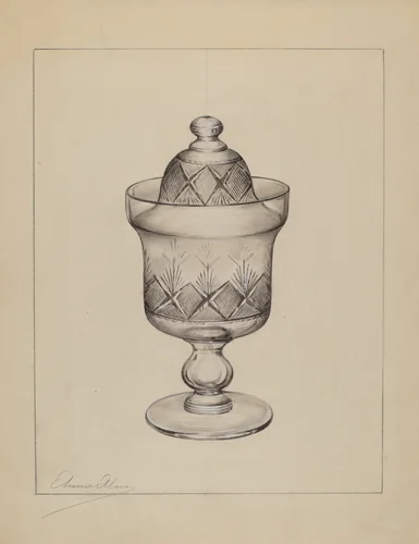 Sugar Bowl with Cover by Anna Aloisi, index of american design, 1937
