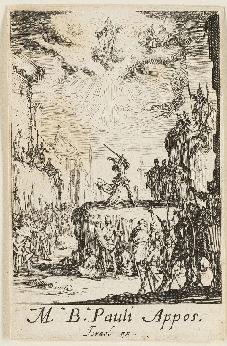 Martyrdom of Saint Paul, plate two from The Martyrdoms of the Apostles by Jacques Callot, print, 1612-1635