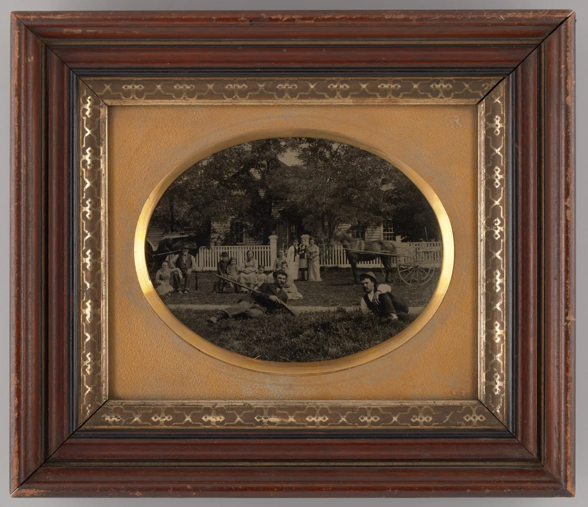 Untitled (Group Portrait of People in a Park) by Unknown maker, other, 1870