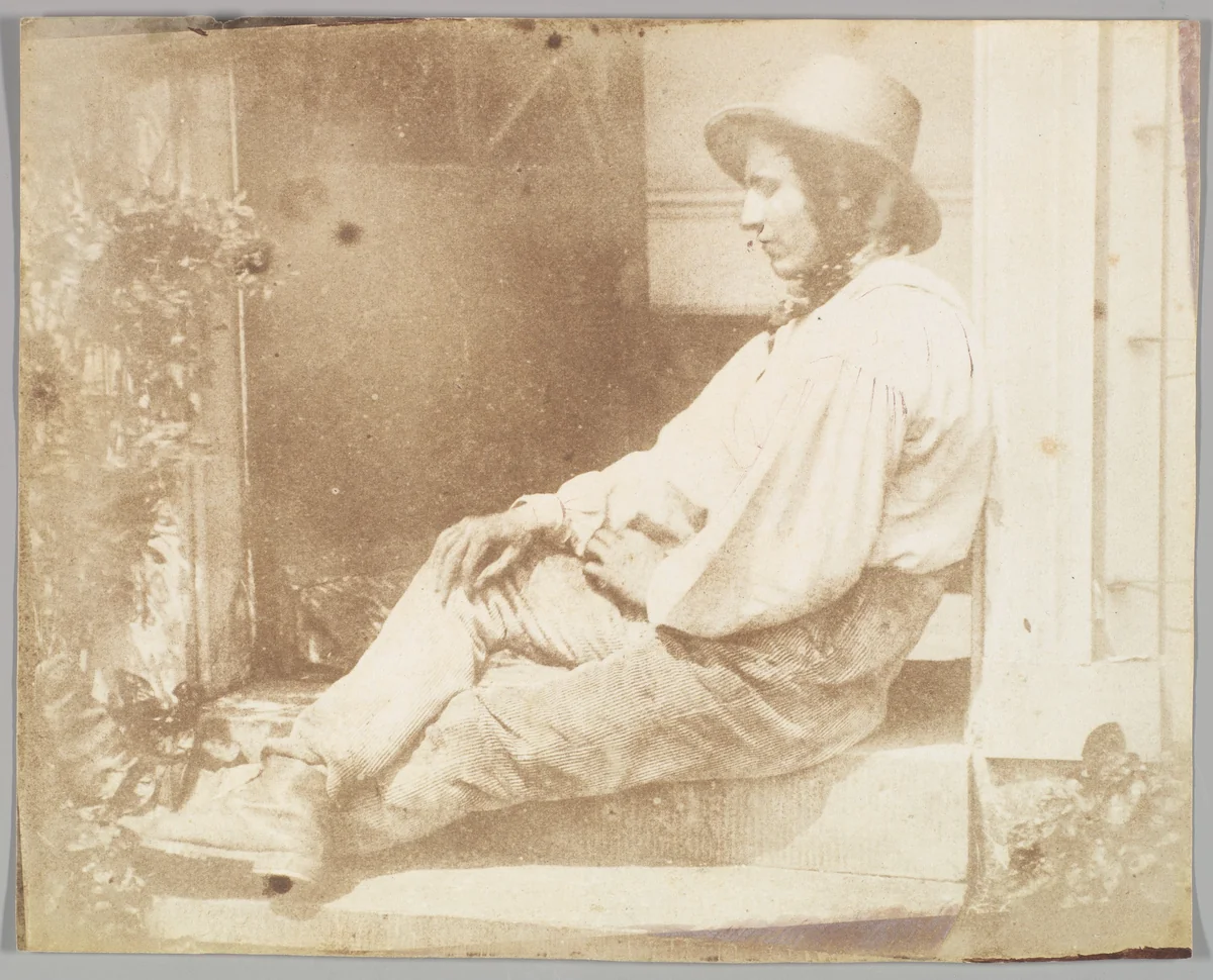 Portrait of the Gardener, possibly David Roderick by Calvert Richard Jones, photograph, 1845-1849