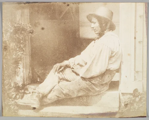 Portrait of the Gardener, possibly David Roderick by Calvert Richard Jones, photograph, 1845-1849