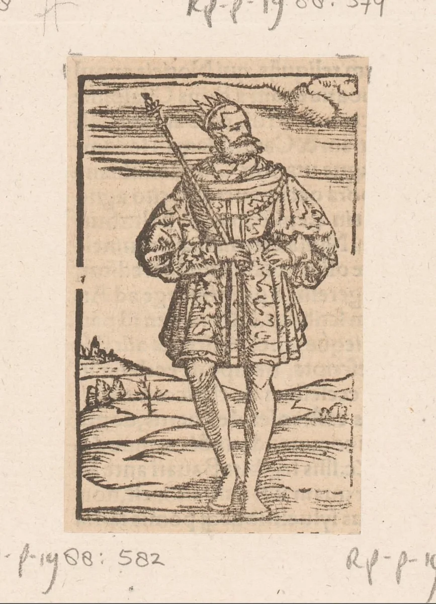 Staande vorst by anonymous, print, 1500-1599