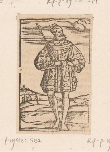 Staande vorst by anonymous, print, 1500-1599
