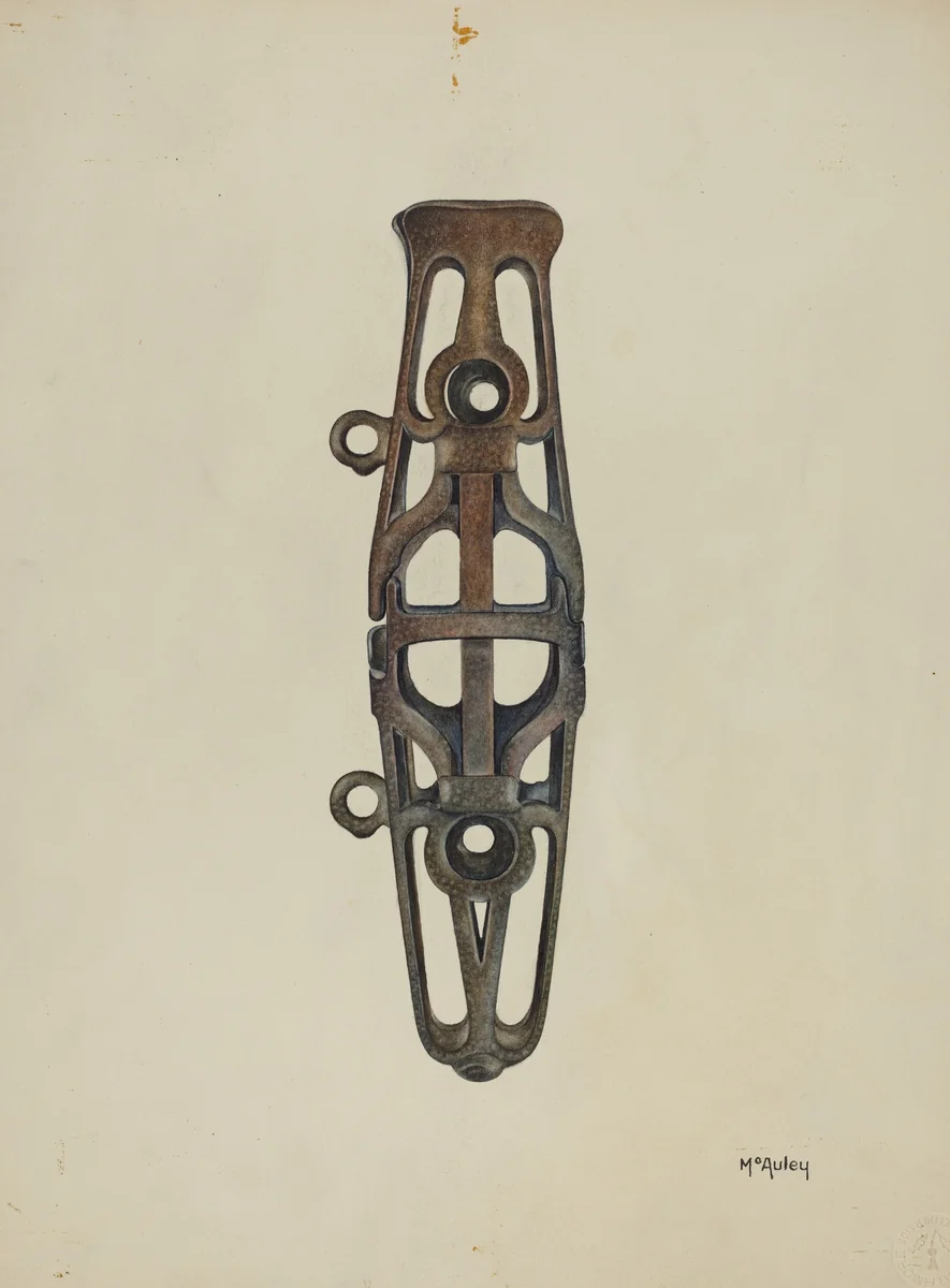 Whip Socket by William McAuley, index of american design, 1937