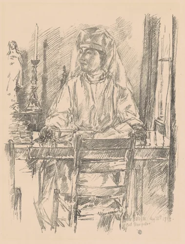 Red Cross Nurse by Childe Hassam, print, 1918