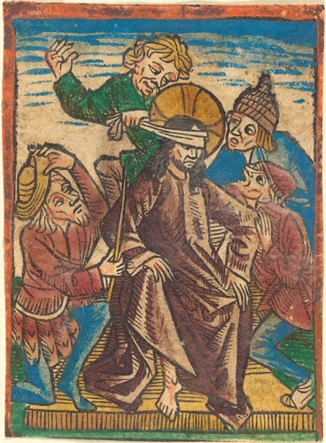 Mocking of Christ by German 15th Century, print, 1490
