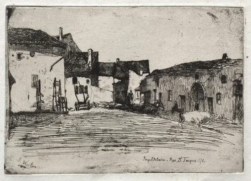 Twelve Etchings from Nature: Liverdun by James McNeill Whistler, print, 1858