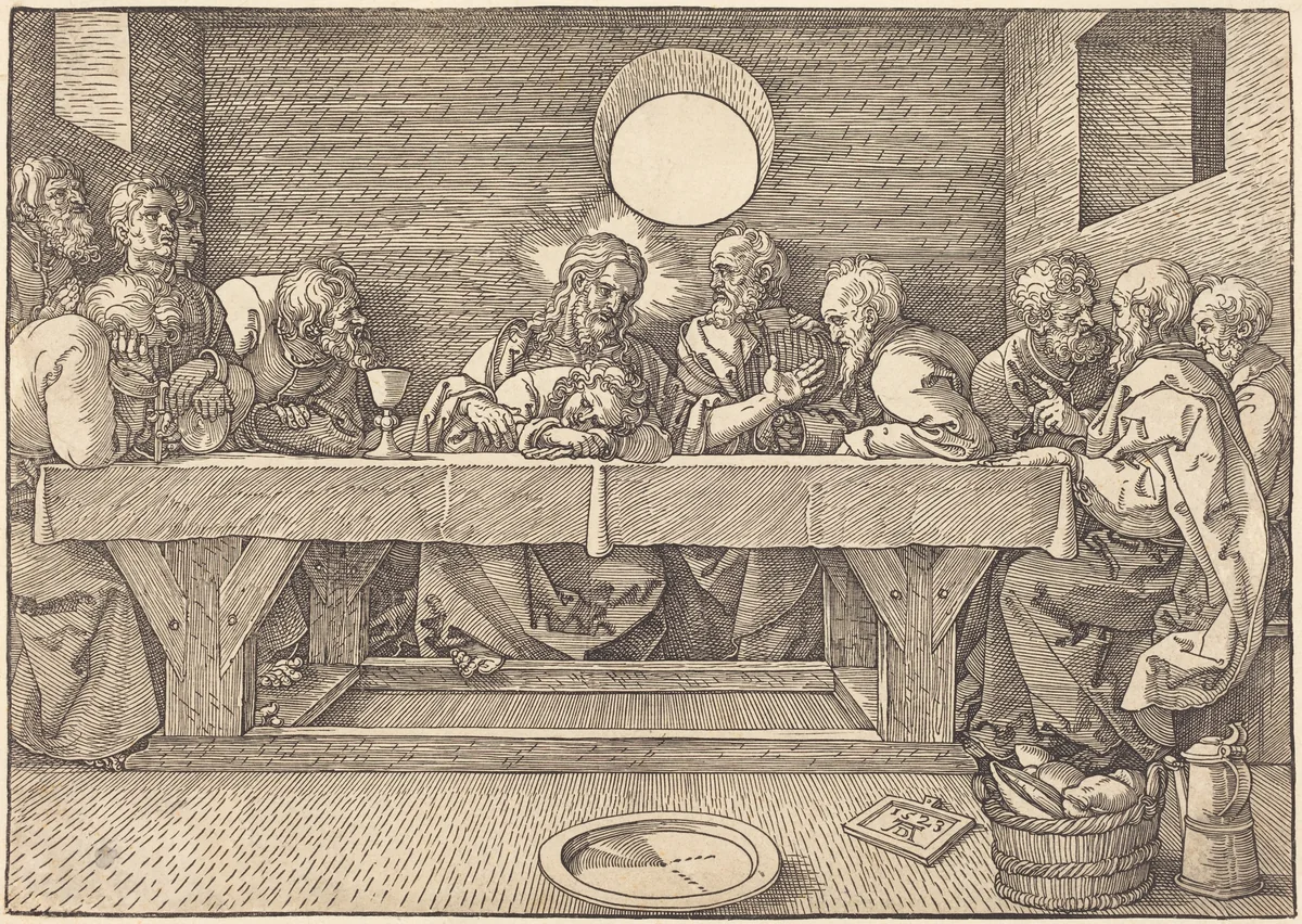 The Last Supper by Albrecht Dürer, print, 1523