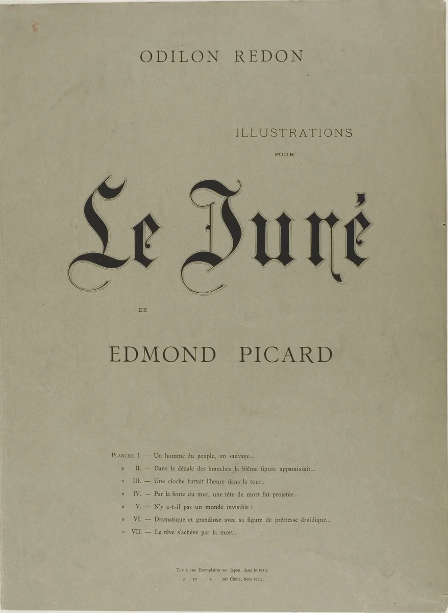 Cover for "Le Juré" by Odilon Redon, print, 1887