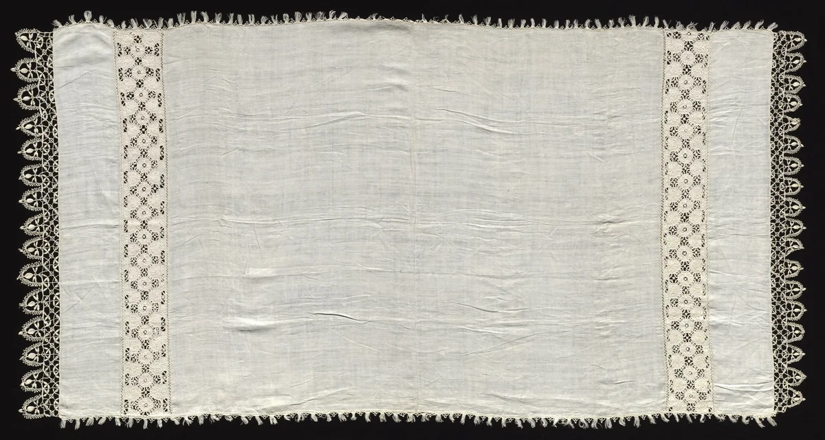 Needlepoint (Cutwork) and Bobbin Lace Cloth by Unknown, textile, 1500-1599